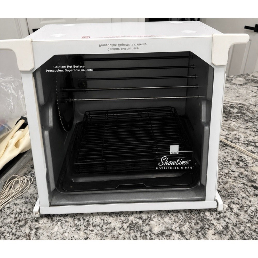Ronco Showtime Rotisserie & BBQ Oven 4000 Full Sz  VTG + Access. TESTED  Works